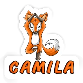 Camila Sticker Yoga Fox Image