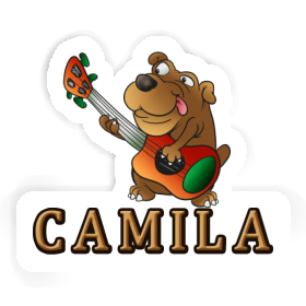 Sticker Camila Guitar Dog Image