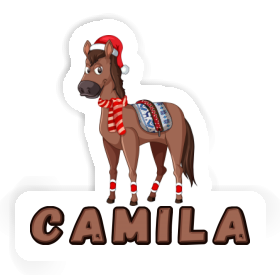 Cheval de Noël Autocollant Camila Image