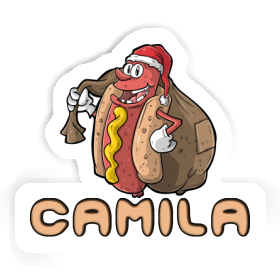 Camila Aufkleber Weihnachts-Hotdog Image