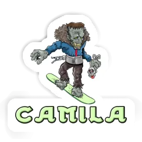 Snowboarder Sticker Camila Image