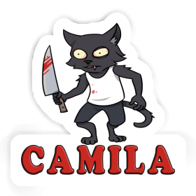 Sticker Psycho Cat Camila Image