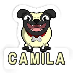 Camila Aufkleber Mops Image