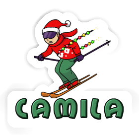 Sticker Weihnachtsskifahrer Camila Image