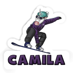 Aufkleber Camila Snowboarderin Image