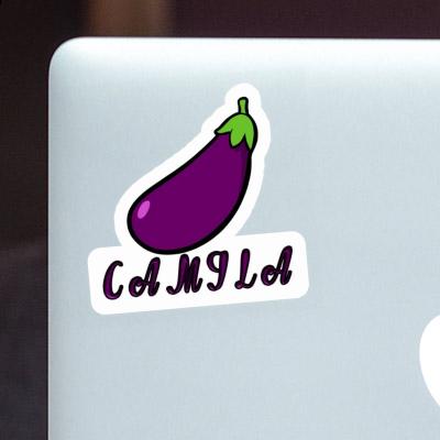 Aubergine Autocollant Camila Laptop Image