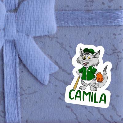 Sticker Baseball Cat Camila Laptop Image