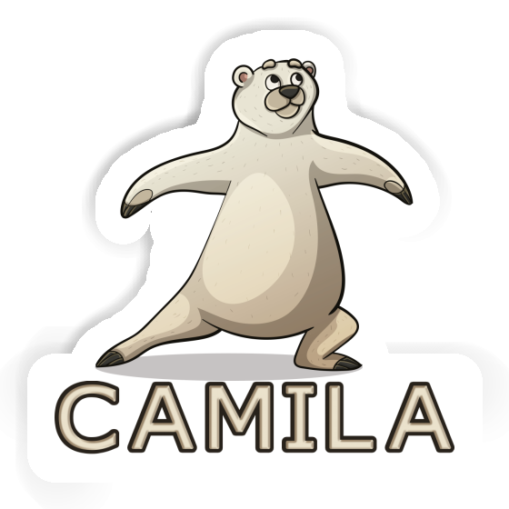 Yoga Bear Sticker Camila Notebook Image