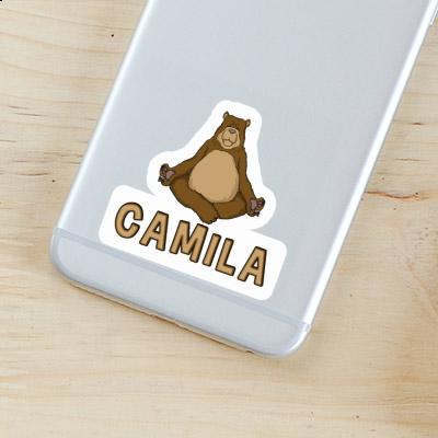 Camila Sticker Yoga Bear Laptop Image