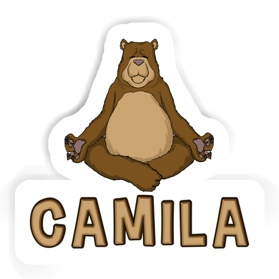 Camila Sticker Yoga Bear Image