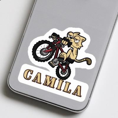 Camila Sticker Bike Cat Laptop Image