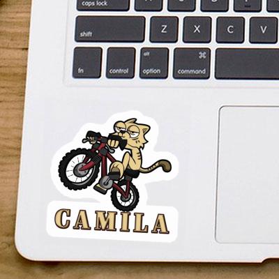 Camila Sticker Bike Cat Notebook Image