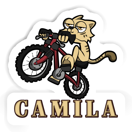 Camila Sticker Bike Cat Notebook Image