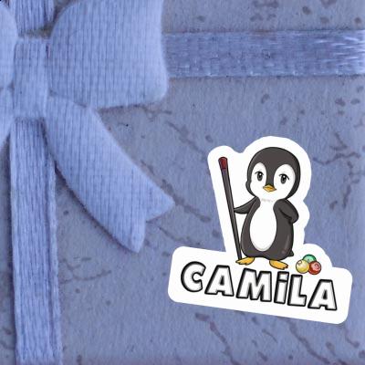 Camila Sticker Billiards Player Notebook Image