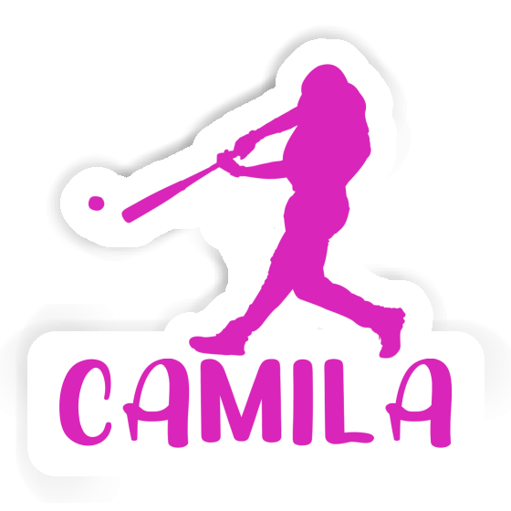 Sticker Camila Baseball Player Notebook Image