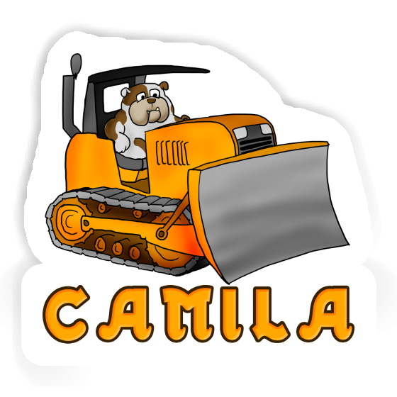 Sticker Camila Bulldozer Notebook Image