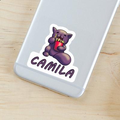 Sticker Pommes-Katze Camila Notebook Image