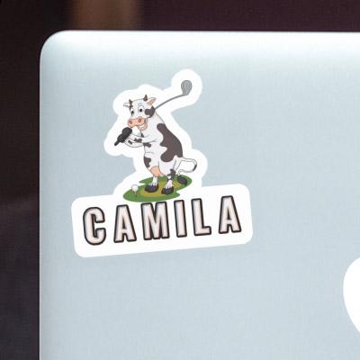 Camila Sticker Golf Cow Laptop Image