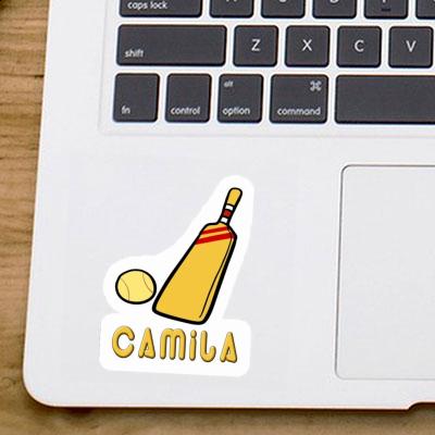 Sticker Cricket Bat Camila Laptop Image