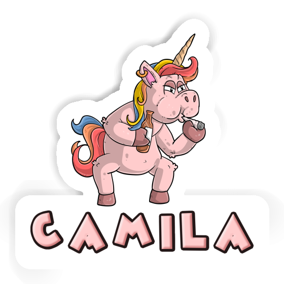 Sticker Camila Smoking Unicorn Image