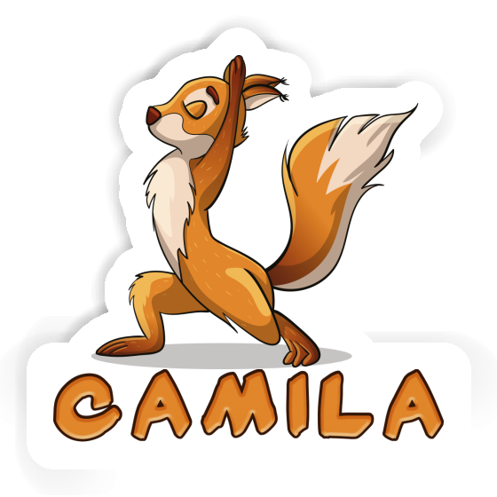 Camila Sticker Yoga Squirrel Image