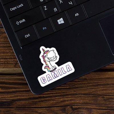 Sticker Grinse-Einhorn Camila Notebook Image