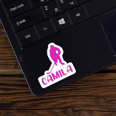 Hockey Player Sticker Camila Laptop Image