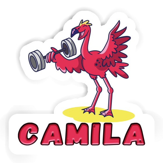 Camila Sticker Weight Lifter Notebook Image