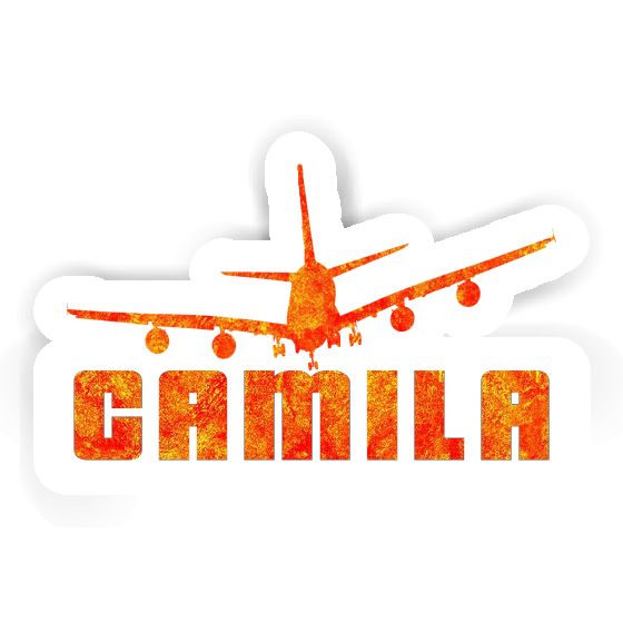 Sticker Airplane Camila Laptop Image