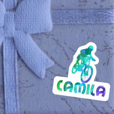 Freeride Biker Sticker Camila Laptop Image