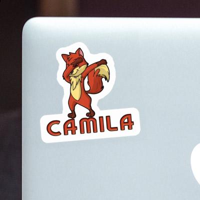 Camila Sticker Dabbing Fox Notebook Image