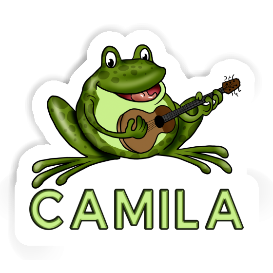 Grenouille à guitare Autocollant Camila Laptop Image