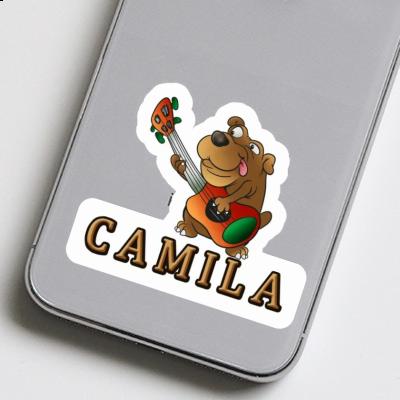 Guitar Dog Sticker Camila Laptop Image