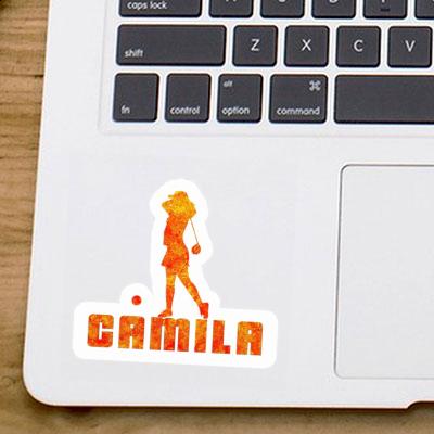 Golfer Sticker Camila Laptop Image