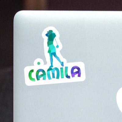 Sticker Golfer Camila Laptop Image