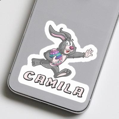 Camila Sticker Rugby rabbit Laptop Image