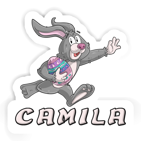 Camila Sticker Rugby rabbit Laptop Image