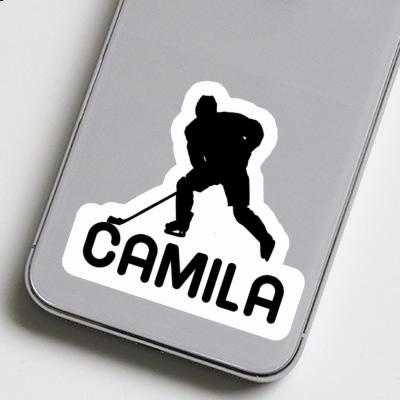 Hockey Player Sticker Camila Laptop Image