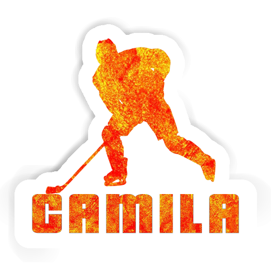 Sticker Hockey Player Camila Laptop Image