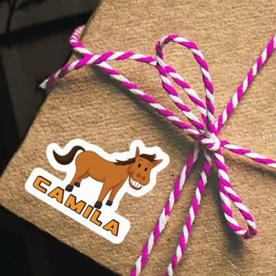 Grinning Horse Sticker Camila Gift package Image