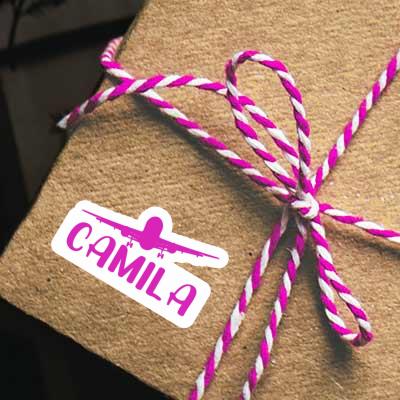 Sticker Camila Airplane Notebook Image