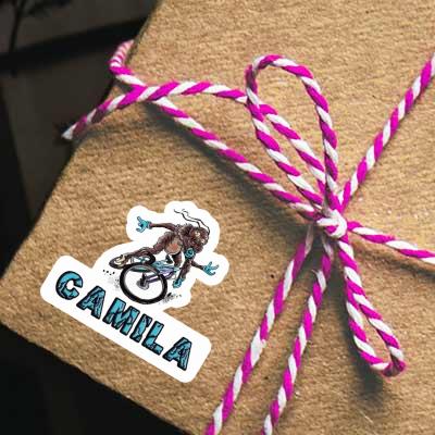 Sticker Mountainbiker Camila Laptop Image