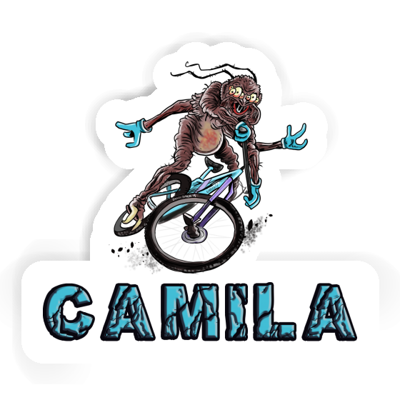 Sticker Mountainbiker Camila Laptop Image