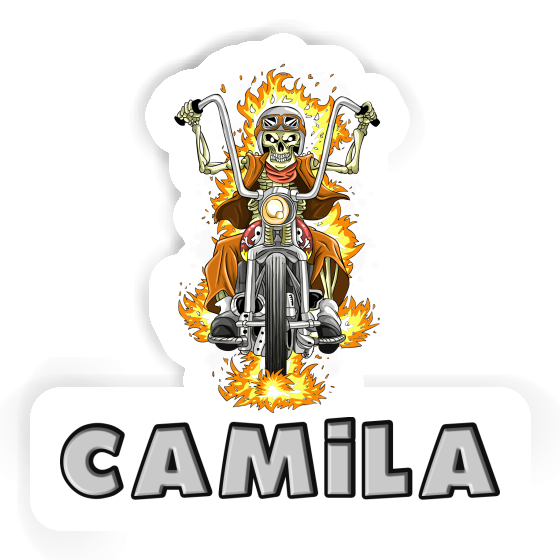 Sticker Camila Motorradfahrer Laptop Image