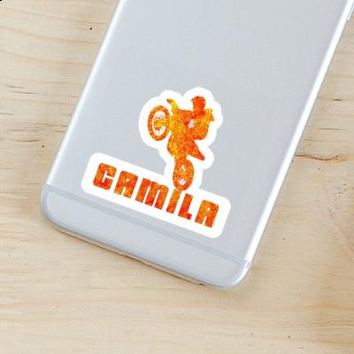 Sticker Motocross Rider Camila Laptop Image