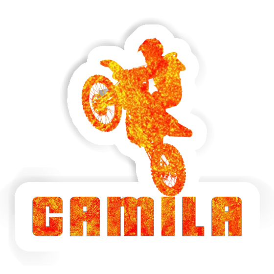 Sticker Motocross Rider Camila Laptop Image