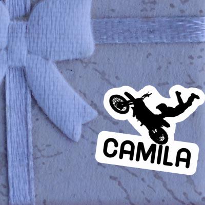 Sticker Camila Motocross-Fahrer Notebook Image