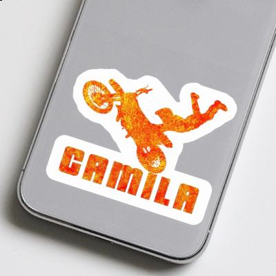 Aufkleber Camila Motocross-Fahrer Notebook Image