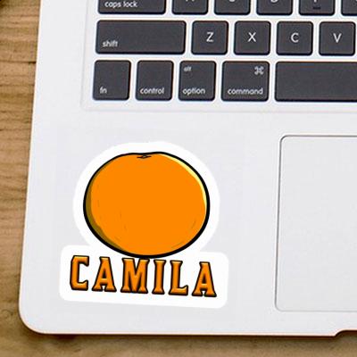 Camila Sticker Orange Notebook Image