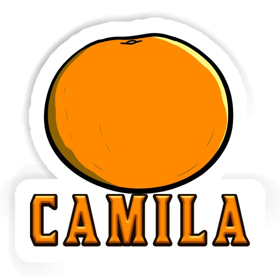 Orange Sticker Camila Notebook Image